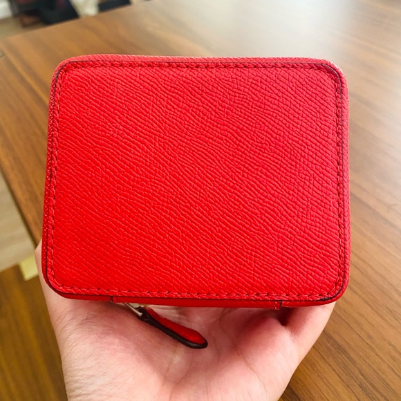 NWOT Coach Jewelry Case Box Canvas Red - Picture 5 of 5